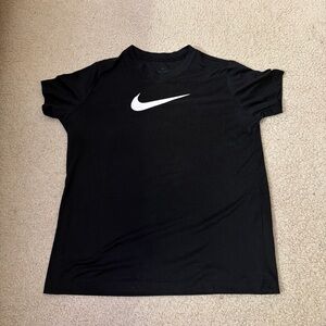 Nike Black Tee with White Swoosh